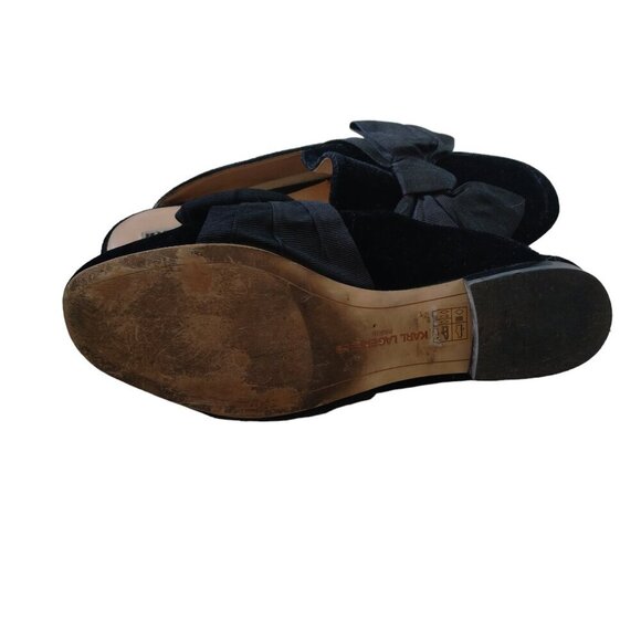 Karl Lagerfeld Odetta 2 Women's Size 8M Black Closed Toed Bow Slip On Sandals - Picture 6 of 6